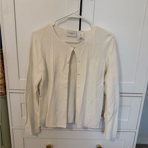 Liz Claiborne Ivory Knit Cardigan